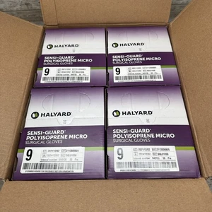 HALYARD Sensi-Guard Polyisoprene MICRO Surgical Glove *1 CASE* Size 9 *See Date* - Picture 1 of 12