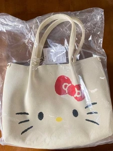 RARO! Borsa a mano Hello kitty × ROOTOTE Kawaii bianca inutilizzata Sanrio - Foto 1 di 9