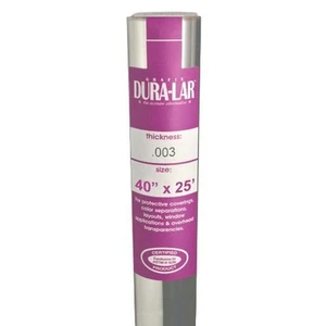 Dura-Lar 0.003" Film Ultra Clear Glossy 40" x25' Material Mylar/Acetate Alter... - Picture 1 of 7