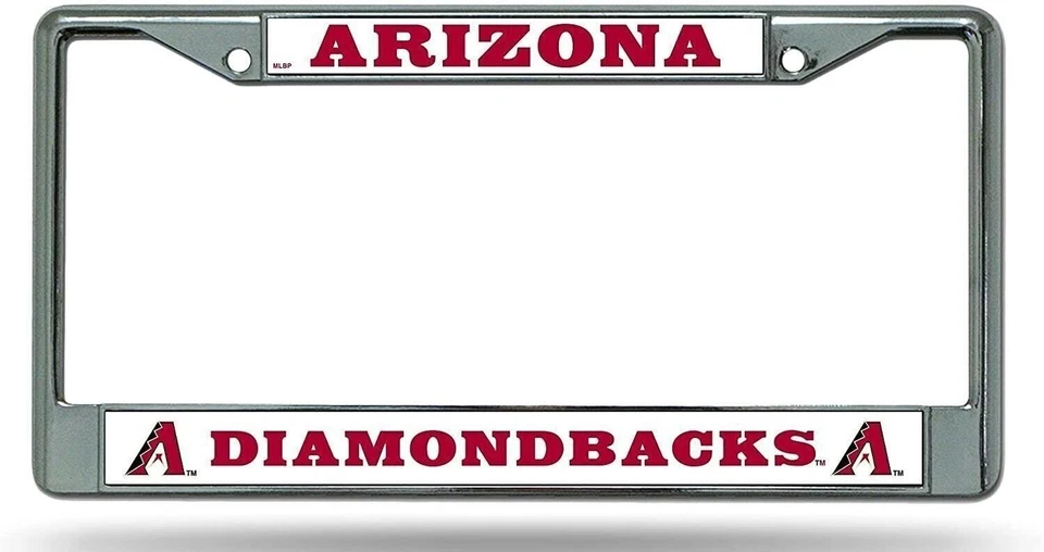 Arizona Diamondbacks Metal License Plate Frame Chrome Tag Cover, 6x12 Inch - Image 1 of 1