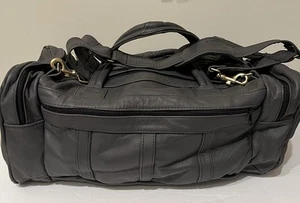 Alabarteria Hernandez Leather Duffle Overnight Bag - Picture 1 of 15
