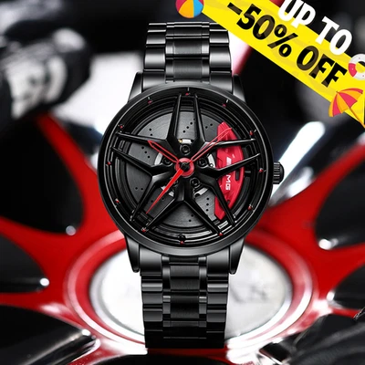 Reloj con Rueda iWatch Deportes Mercedes AMG Estuche con Correa de Metal Regalo de Cumpleaños Lujo Foto 1 de 4