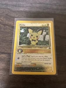 2001 Pokémon Black Star Promo #35 Pichu reverse foil holo Pokémon league NM - Picture 1 of 8