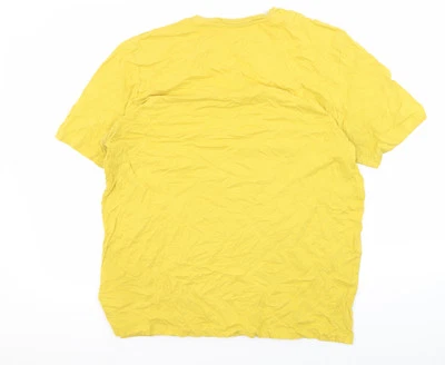 Timberland Men's Yellow Cotton Logo T-Shirt XL - Image 1 of 4