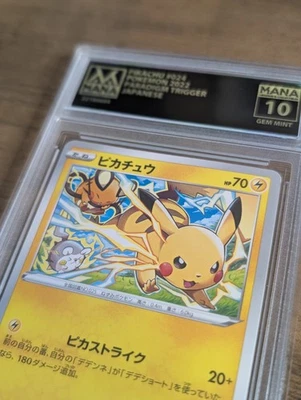 Gem Mint 10 Pikachu 024/098 S12 Paradigm Trigger 2022 Pokemon Card Japanese Mana - Image 1 of 4