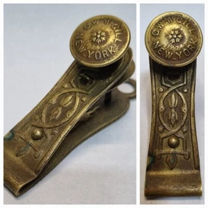 G. W. Mc Gill New York 1874 RARE brass Paper Fastener Punch desk item - Picture 1 of 7