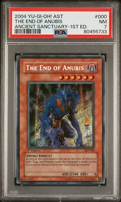 2004 YUGIOH 1ST ED AST-000 THE END OF ANUBIS SECRET RARE PSA 7 NM #80455733 - Image 1 of 2
