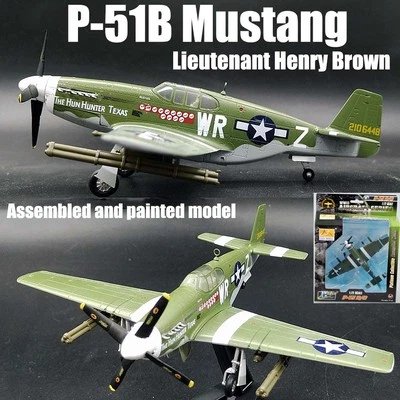 WWII P-51B mustang Lieutenant Henry Brown 1/72 no diecast plane Easy model - Image 1 of 4