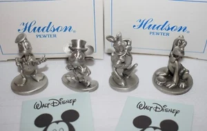 4 x Hudson Pewter Disney Mickey Mouse, Pluto, Daffy & Daisy Duck Figurines ~ UT9 - Picture 1 of 10