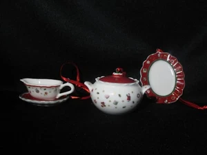 Villeroy & Boch Toy's Delight 3 pc Serving Set Christmas Ornaments NEW - Picture 1 of 6