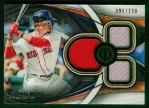 010 Relic, 2018 Topps Tribute Triple Relic, White, Mookie Betts, TTR-BB, 098/150 - Picture 1 of 2