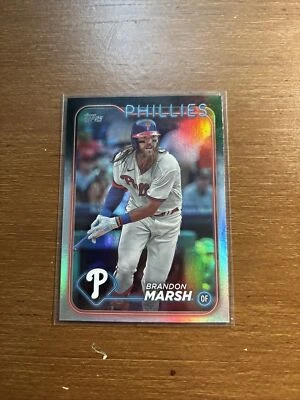 2024 Topps Brandon Marsh #71 Rainbow Foil Philadelphia Phillies - Image 1 of 2