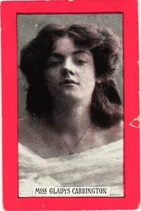 Stage Actress & Model MISS GLADYS CARRINGTON Prize Crop Cigarette Card Vintage - Picture 1 of 2