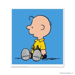Peanuts, Charlie Brown: Blau Hand Nummeriert Limitierte Auflage Kunstdruck, COA