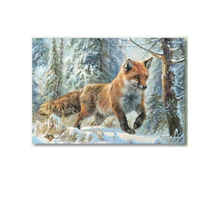 Cute Baby Fox in Snow Boxed Christmas Cards (Pack of 10) Wildlife Animals - Image 1 of 1