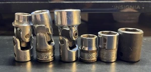 6 Snap-on/Mac 3/8" Dr. Met. Shallow Sockets, Swivel sockets, FREE Shipping - Picture 1 of 2
