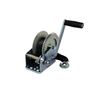BROK 1500 LB Winch With 20FT 2" Webbed Strap Clasp Hook Marine Trailer 4:1 - Picture 1 of 9