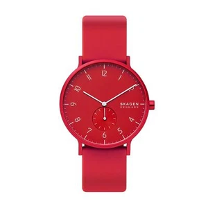Skagen - Men's Aaren Kulor Quartz Analog Dial Watch, Red, 41mm/20mm - Picture 1 of 8