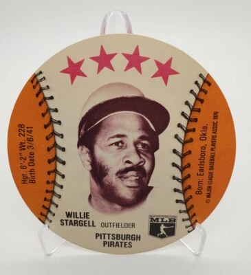 Rare 1976 Willie Stargell Orbaker’s MSA Disc Pittsburgh Pirates HOF Low Grade  - Image 1 of 4