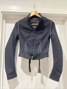 AllSaints Women's Yoni Military Blazer UK 6 Black Short Lined - Picture 1 of 20