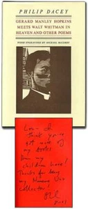 Philip DACEY / Gerard Manley Hopkins Meets Walt Whitman in Heaven Signed 1st ed - Picture 1 of 1