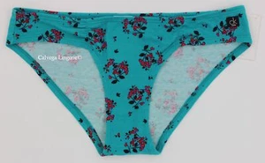 NWT Calvin Klein D1602 "cK One" Low-Rise Cotton Bikini Cyan / Red Print (3MT), S - Picture 1 of 3