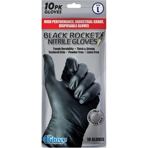 The Glove Company TGC Black Nitrile Gloves Large 10 Pack 130103 - Picture 1 of 3