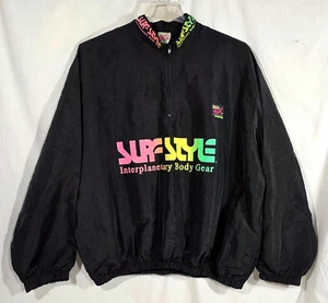 Vintage Surf Style USA Windbreaker Jacket Beach Wind Shirt Anorak 90s VGC - Picture 1 of 18