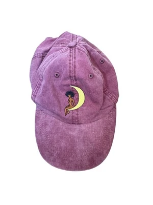Sombrero Adams LOTM Correa Trasera Púrpura Luna Niña Afro Bordado Papá Para Hombres Foto 1 de 4