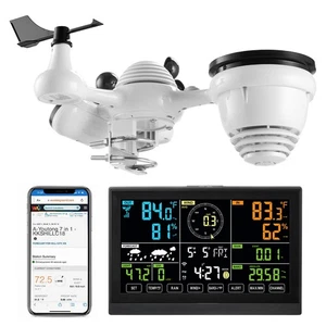 Uimoso 7-in-1 Wireless Weather Station with 7.5'' Display and Outdoor Sensor - Foto 1 di 12