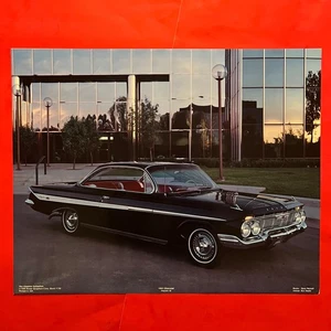Cartel Chevrolet Impala SS 1961 vintage - impreso 20x16 EE. UU. 1989 - ¡IMPRESIONANTE! - Imagen 1 de 4