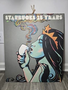 Vintage Starbucks Milton Glaser Coffee Art Thick Poster 25th Anniversary Unikat  - Bild 1 von 15