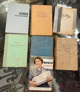 Konvolut 7 alte Kochbücher midcentury sauberer trockener Dachbodenfund - Bild 1 von 10