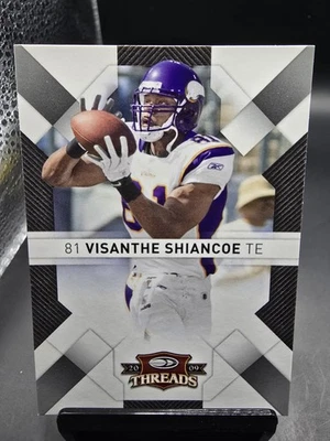2009 Donruss Threads Visanthe Shiancoe #57 - Minnesota Vikings  - Image 1 of 2