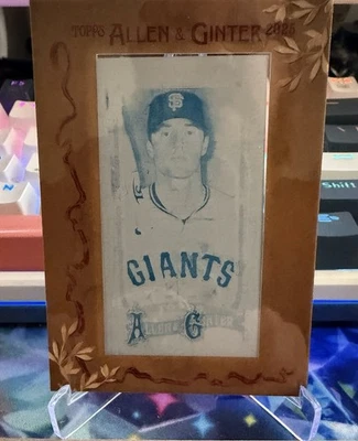 Placa de impressão emoldurada 2025 Topps Allen & Ginter Tyler Fitzgerald mini #202 1/1! - Imagem 1 de 2