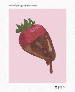 Schokolade getauchte Erdbeere Nadelspitze Kit oder Leinwand - Bild 1 von 2