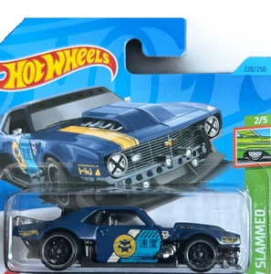 Hot Wheels Custom '68 Camaro Blue Matt 1:64 Scale 3 Inch Diecast - Picture 1 of 1
