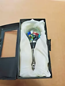 Kunstglas Flaschenverschluss LS Arts Millefiori Kunstglas bunt floral - Bild 1 von 22