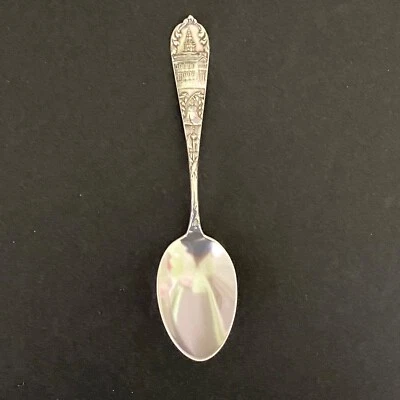Cuchara de recuerdo de plata esterlina de Filadelfia ~ Salón de la Independencia, Campana de la Libertad Foto 1 de 4