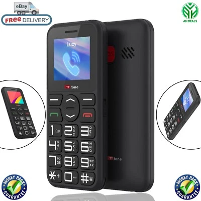 TTfone Unlocked Big Button Basic Senior SOS Emergency Simple Mobile Phone 600mah