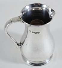 ART DECO SILVER MILK CREAM JUG 1922 THOMAS BRADBURY & SONS