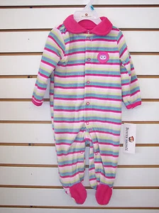Infant Girls Buster Brown Fleece Footie Sleeper Size 0/3 Months - 6/9 Months - Picture 1 of 6
