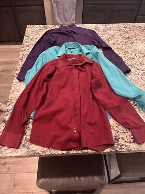 Geoffrey Beene Long Sleeve Button Down Men’s 16 1/2 34/35 - Image 1 of 4