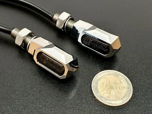 Mini intermitente JS-Parts 3 en 1 "Stealth I" para Harley Davidson cromo certificado E  - Imagen 1 de 6