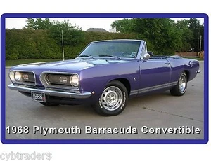 Plymouth Barracuda 1968 convertible refrigerador automático/caja de herramientas imán - Imagen 1 de 1