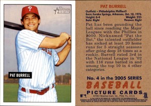 Pat Burrell 2005 Bowman Heritage #4 Card *AutographDen*