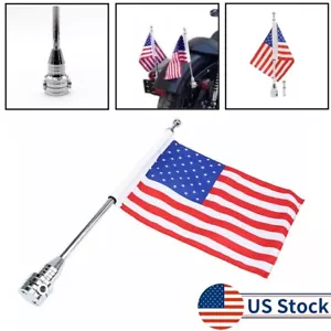Soporte portaequipajes cromado universal bandera americana EE. UU. para Harley Touring - Imagen 1 de 9