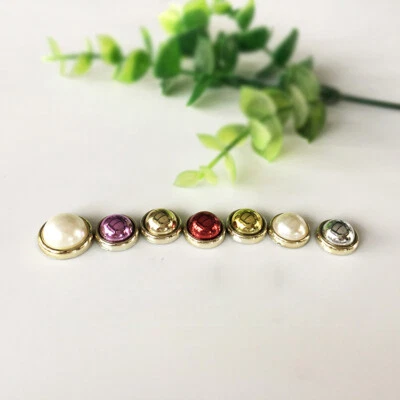 Tachuelas remaches de perlas semi redondas de 13 mm 15 mm para bolsa de ropa cuero artesanía hágalo usted mismo Foto 1 de 4