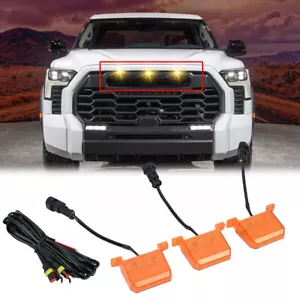 Racing Grille Light LED BAR &3 Amber Kit For TOYOTA for TUNDRA For TRD PRO 2022+ - Foto 1 di 5