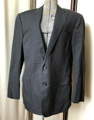 Ralph Lauren 42 Hombres Blazer a Rayas Azul Traje Chaqueta Abrigo Deportivo Foto 1 de 4